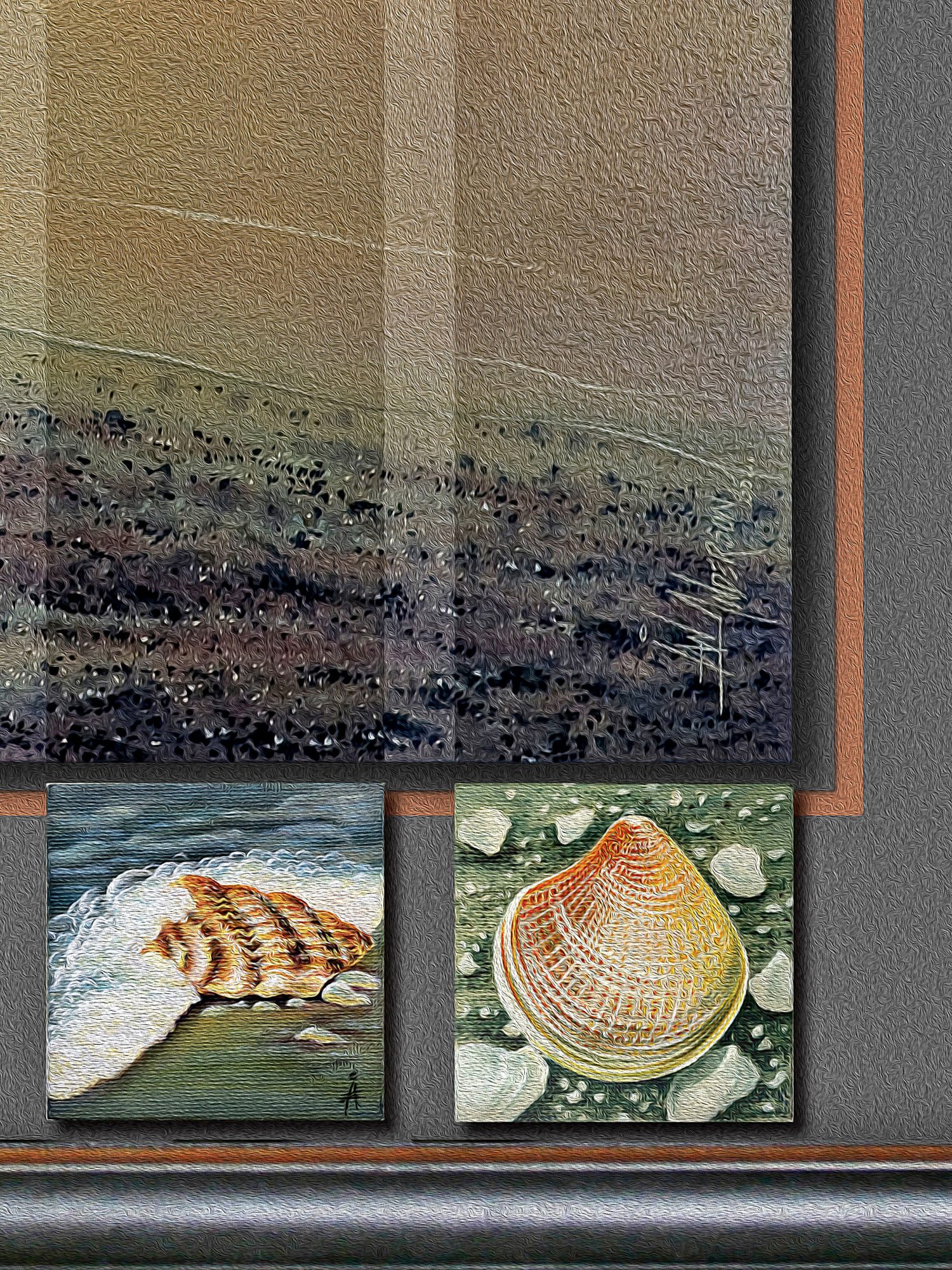 HUNTER GATHERER 1 - Mixed Media painting hunters-gatherers beach passion - Image 6