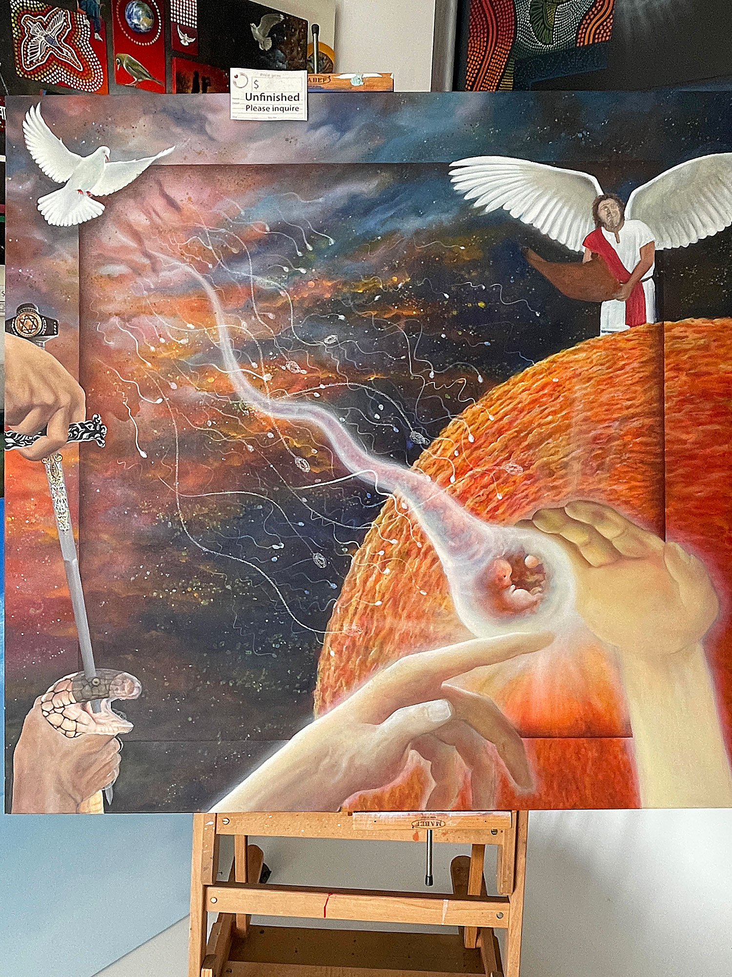 And the winner is - You. Oil painting preparations, "The winner is" digital art preparation for oil painting on gesso primed archival linen canvas