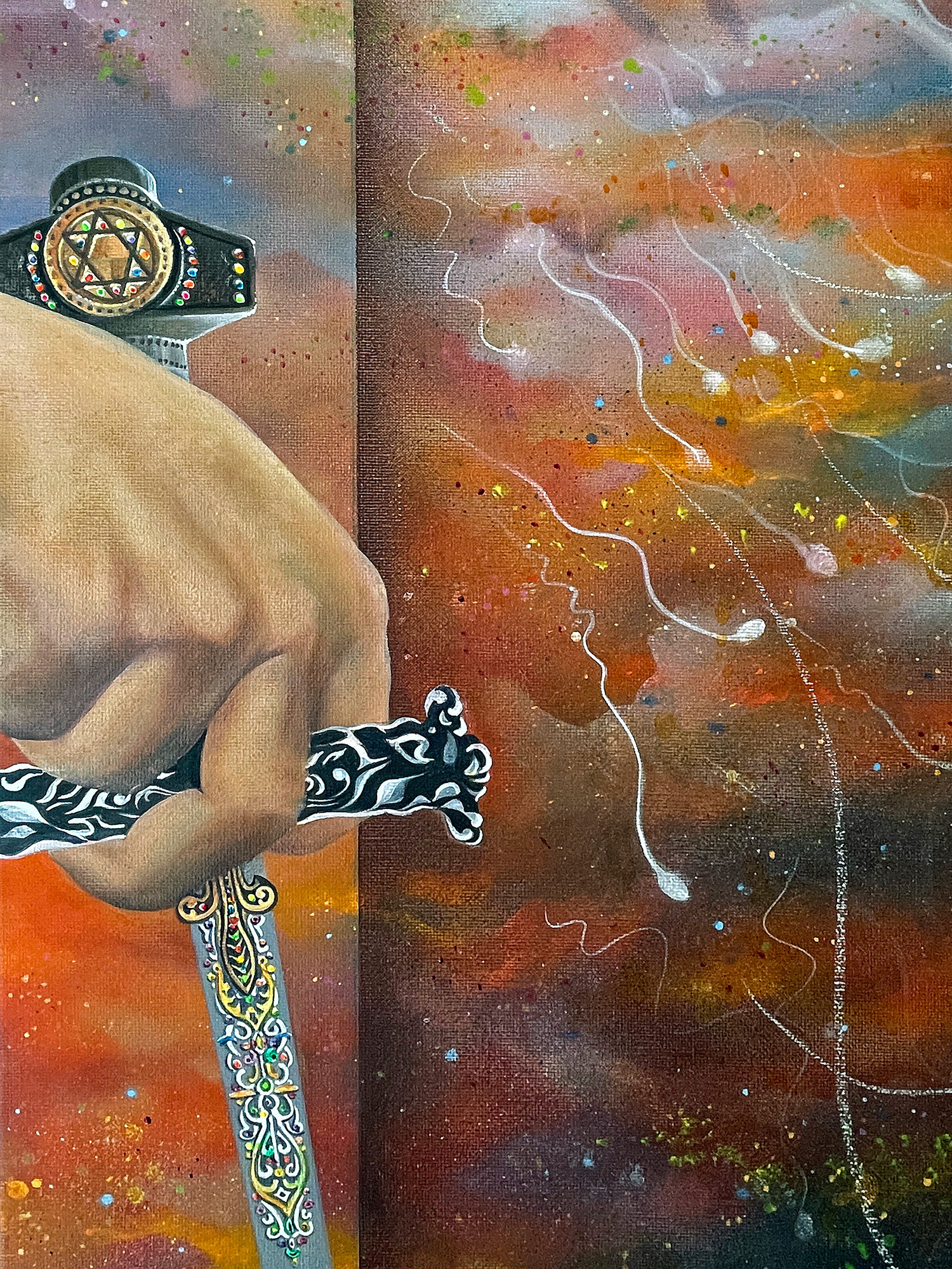 And the winner is - You. Oil painting preparations, "The winner is" digital art preparation for oil painting on gesso primed archival linen canvas