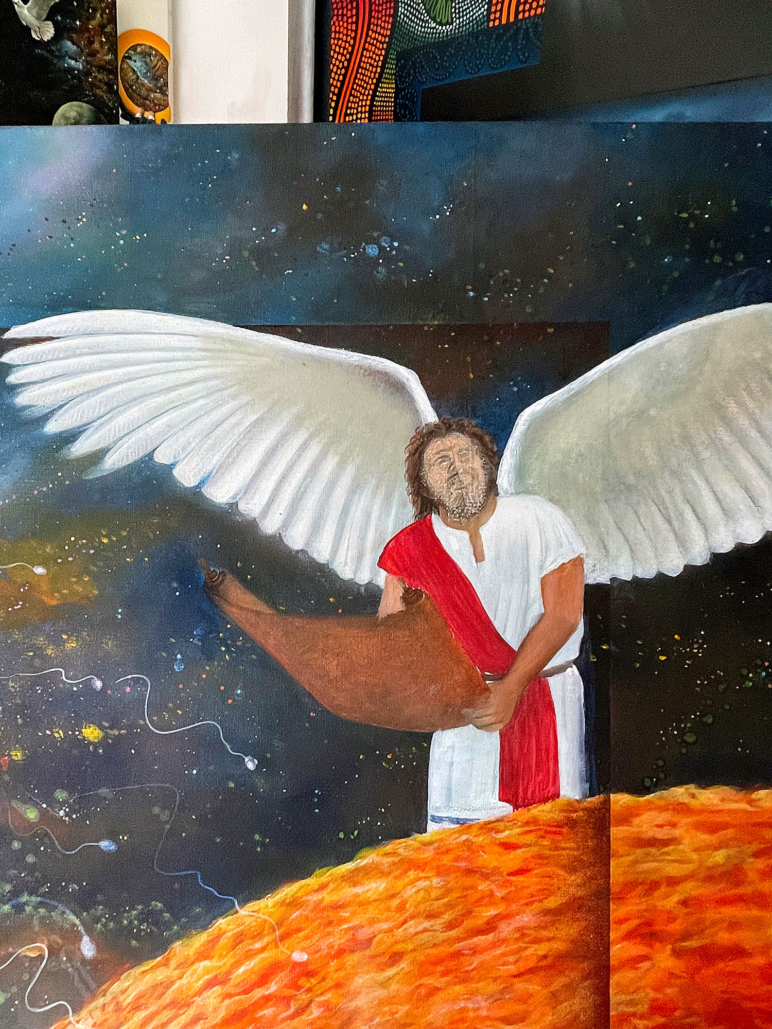 And the winner is - You. Oil painting preparations, "The winner is" digital art preparation for oil painting on gesso primed archival linen canvas