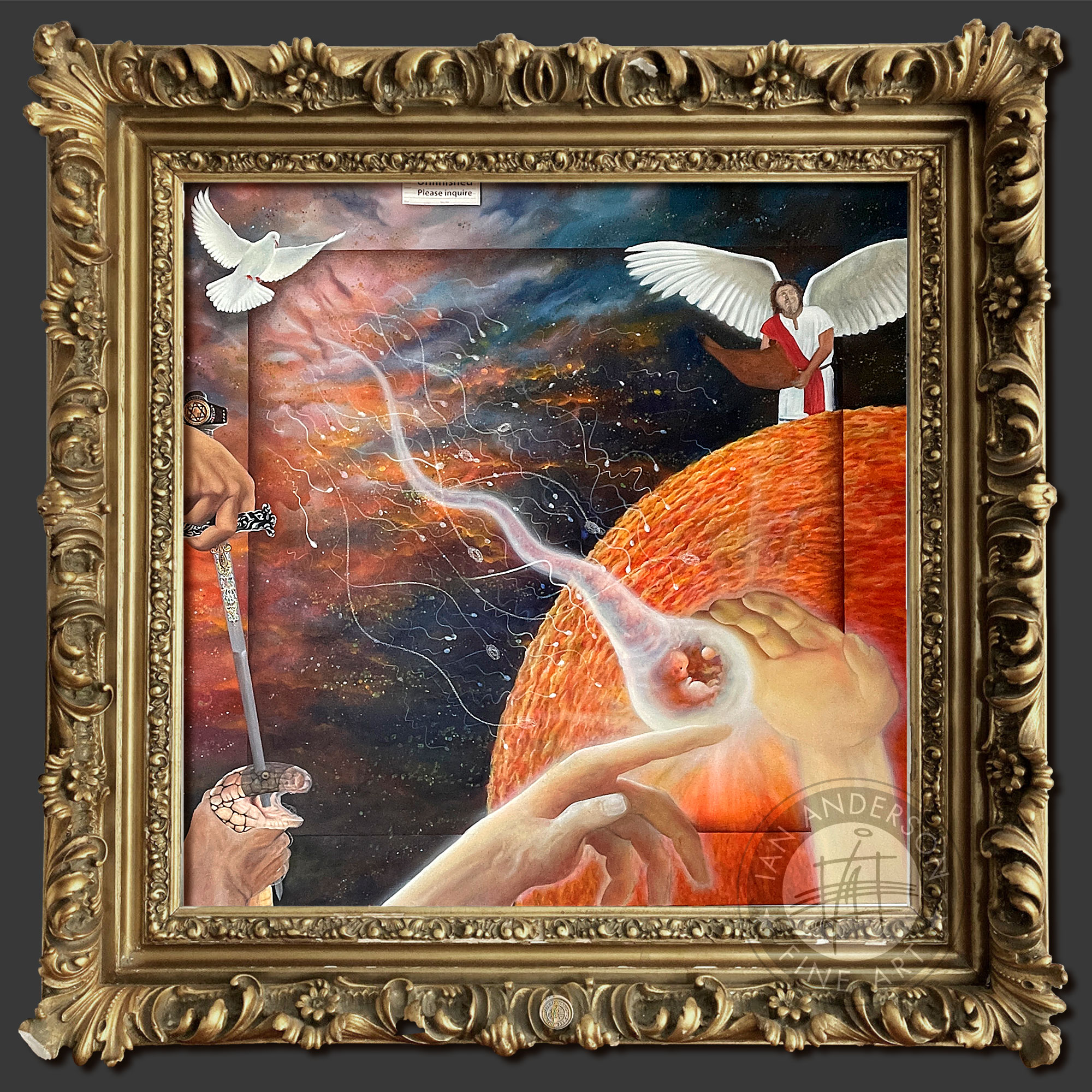 And the winner is - You. Oil painting preparations, "The winner is" digital art preparation for oil painting on gesso primed archival linen canvas